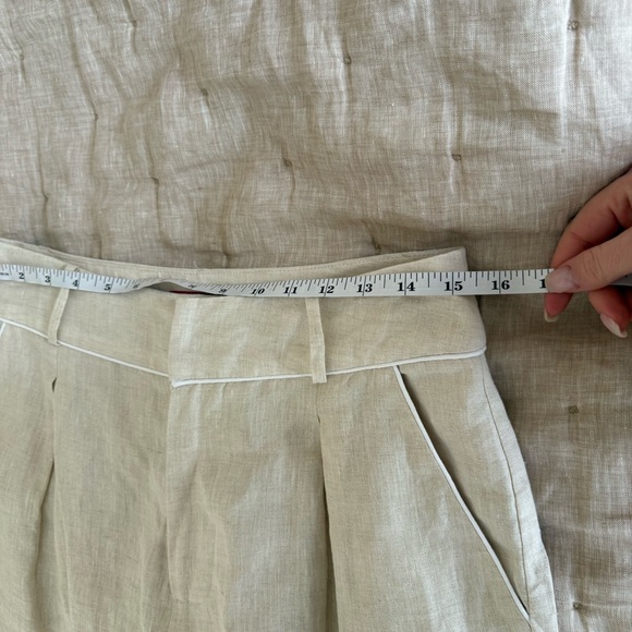 STAUD sasha linen pant in natural size 10 - Picture 12 of 16
